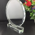 Round K9 Sunflower Crystal Custom Awards Plaques