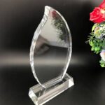 Blank Flame K9 Crystal Shield Awards Plaque