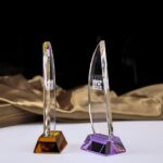 Clear Crystal Plaques Engraved with Color Base