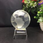 Clear Blank Crystal Globe Awards