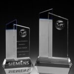 Optical Rectangle Crystal Memory Globe Plaques