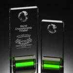 Globe Crystal Trophy Plaque Engraving