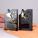 Personalized Black Star Crystal Award Plaques