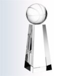 Polished Crystal Pillar Basketall Trophy
