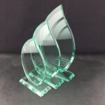 Engraved Flame Jade Glass Awards