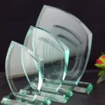 Customized Jade Square Glass Trophy Plaques