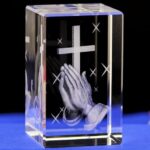 3D Laser Crosss Engraved Christian Religious Gift