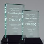 Jade Glass Trophies Free Engraving Shield