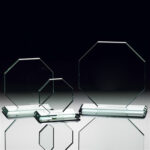 Blank Jade Glass Octangonal Award Trophies