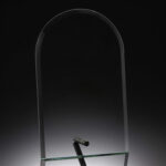 Standing Jade Glass Arch Award Plaque