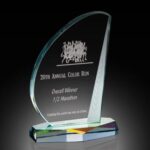 Jade Glass Wreath Award Plaques