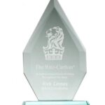 Peak Polished Edge Heavyweight Jade Glass Award