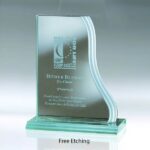 Jade Glass Vertical Wave Waterfall Edge