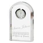 Quality K9 Crystal Arch Clocks