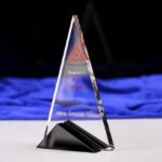 Clear Custom Peak Crystal Engraving Awards